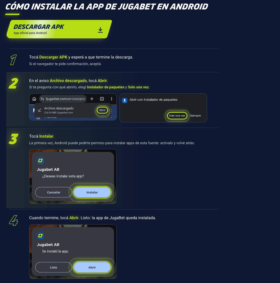 Versión móvil del casino en un celular
